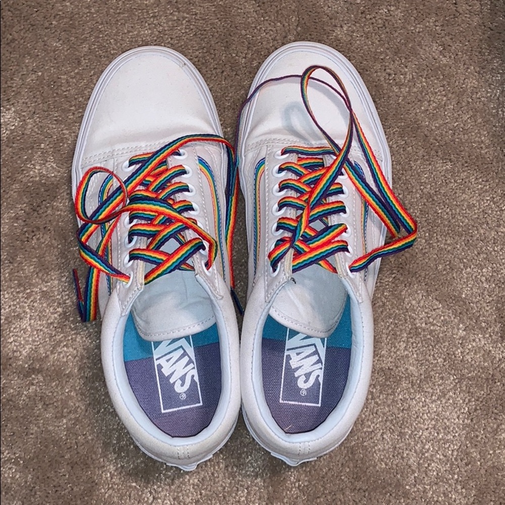 Retro rainbow vans